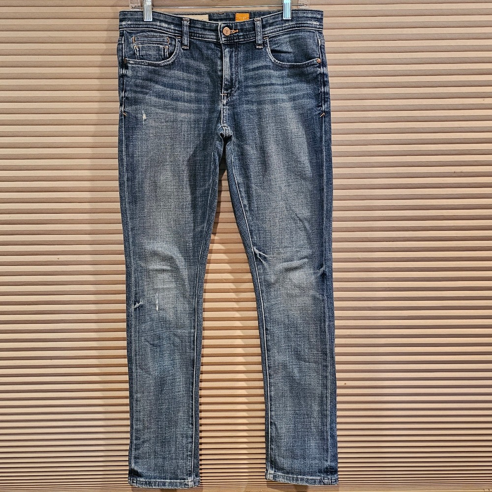 Pilcro and the Letterpress The Hyphen Slim Straight Jeans Denim 27 Distressed